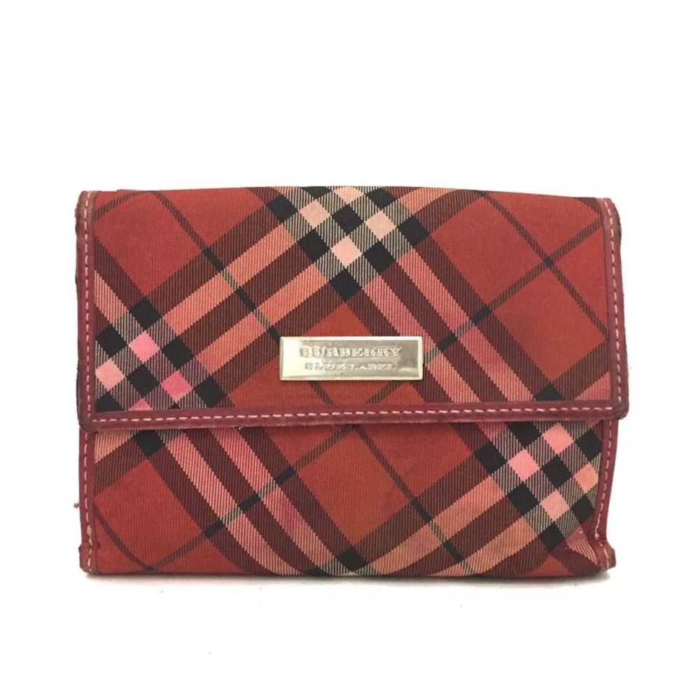BURBERRY BLUE LABEL Check Nylon Bifold Wallet